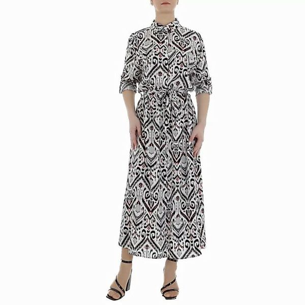 Ital-Design Maxikleid Damen Freizeit (85885247) Ornamente Blusenkleid in Sc günstig online kaufen