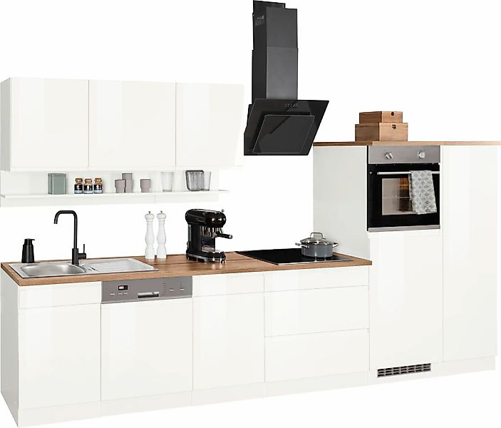 HELD MÖBEL Küchenzeile "Virginia", Breite 350 cm, ohne E-Geräte günstig online kaufen