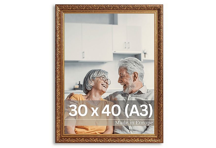 Victor (Zenith) Bilderrahmen Rubens, Bilderrahmen 30x40 cm Braun Gold, Bild günstig online kaufen