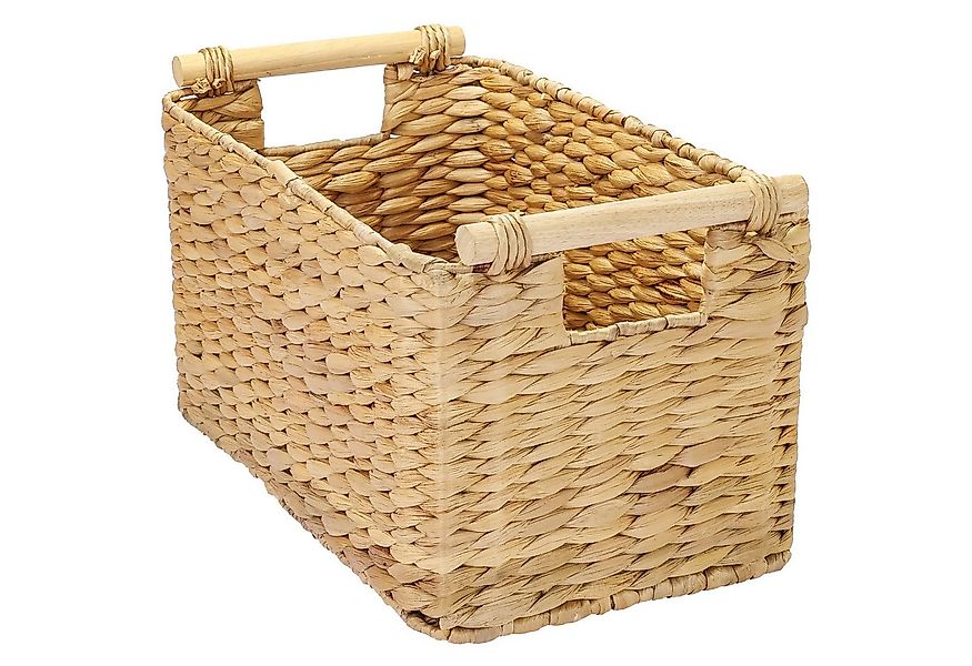 HMF Aufbewahrungskorb Aufbewahrungskorb mit Holzgriffen, Badezimmer Korb (1 günstig online kaufen