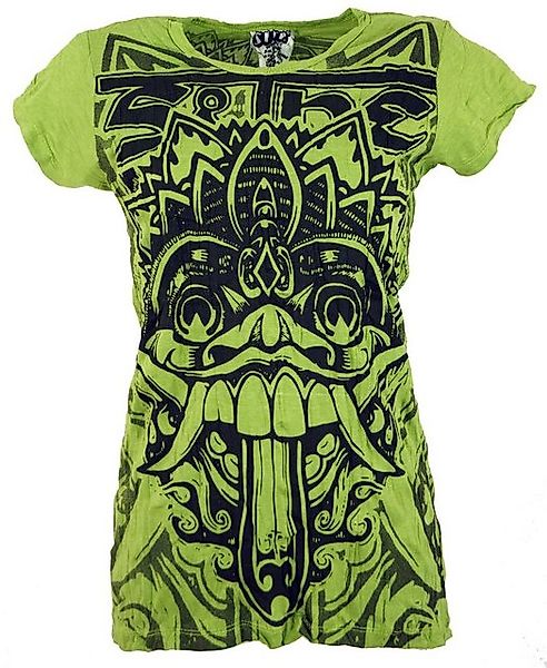 Guru-Shop T-Shirt Sure T-Shirt Bali Dragon - lemon Festival, Goa Style, alt günstig online kaufen
