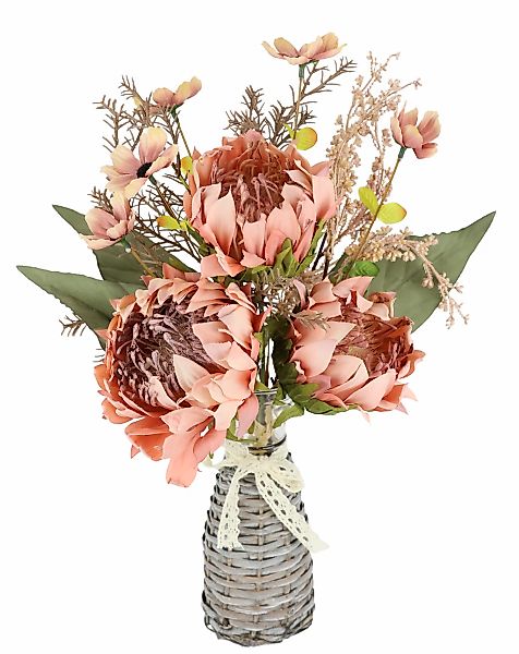 Kunstblume Protea Strauß in Vase, I.GE.A., Höhe 45 cm, Artischocken Blumens günstig online kaufen