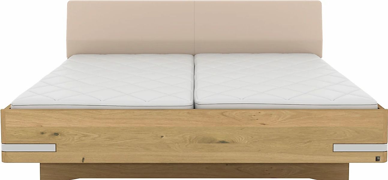 Musterring Holzbett "Savona, Bettgestell, Bettrahmen, teilmassiv Bianco-Eic günstig online kaufen