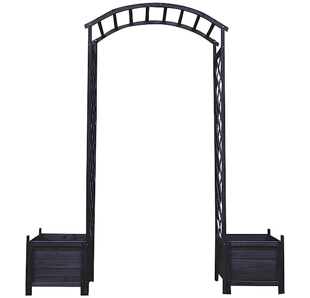 Melko Rosenbogen Spalier Blumenkübel Rankgitter Rosenbogen aus Holz Weiß Ra günstig online kaufen