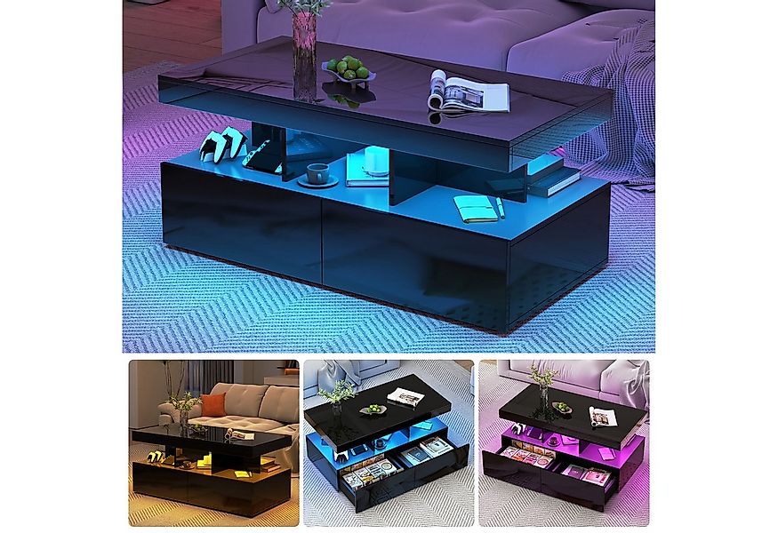 Furnishings Home Couchtisch Schreibtisch Beistelltisch LED Breite 104 cm (H günstig online kaufen
