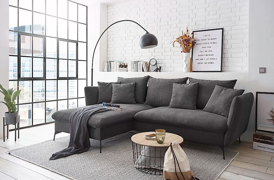 andas Ecksofa "LIVORNO,258 cm, L-Form,", Schlaffunktion u. Bettkasten (139/ günstig online kaufen
