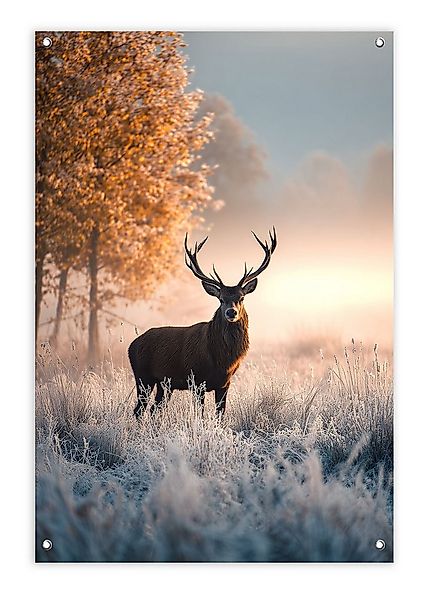 artissimo Poster Garten-Poster 60x90cm Outdoor-Deko Hirsch Deko außen Herbs günstig online kaufen