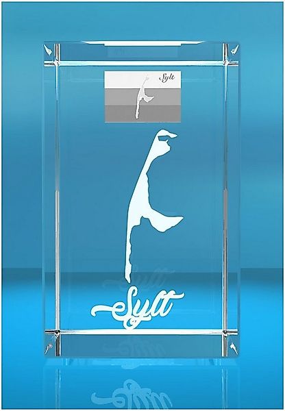 Dekofigur 3D Glasquader I Sylt, Hochwertige Geschenkbox, Made in Germany, F günstig online kaufen