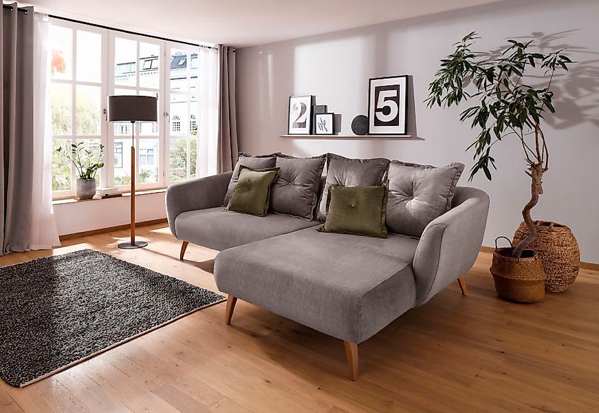 Home affaire Ecksofa "Baggio formschöne Polsterecke, bequem, Breite 277cm, günstig online kaufen