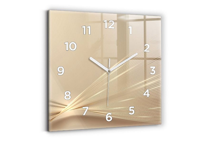 Tulup Wanduhr Rechteckige Glasuhr Abstrakte Helle Glamur-Uhr aus Gehärtetem günstig online kaufen