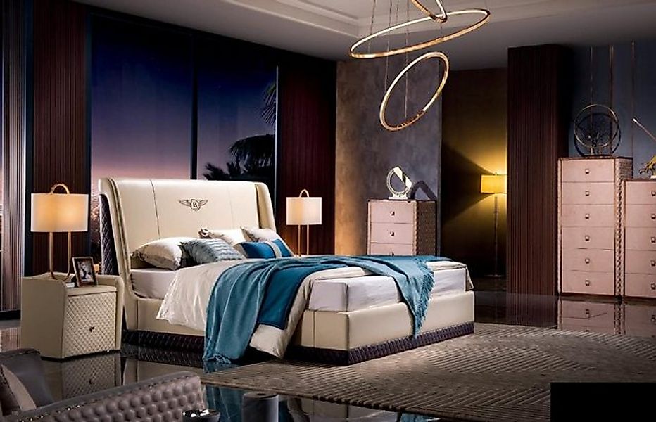 JVmoebel Bett Leder Betten Doppel Ehe Modernes Gestell Schlaf Zimmer Hotel, günstig online kaufen