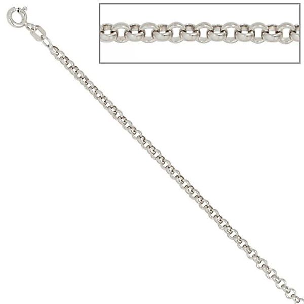 SIGO Erbskette 925 Sterling Silber 2,5 mm 50 cm Halskette Kette Silberkette günstig online kaufen