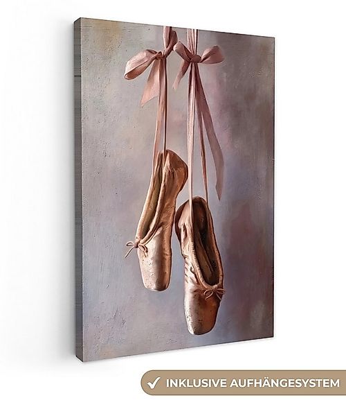 OneMillionCanvasses® Leinwandbild Ballettschuhe - Satin - Erdtöne, Fotodruc günstig online kaufen