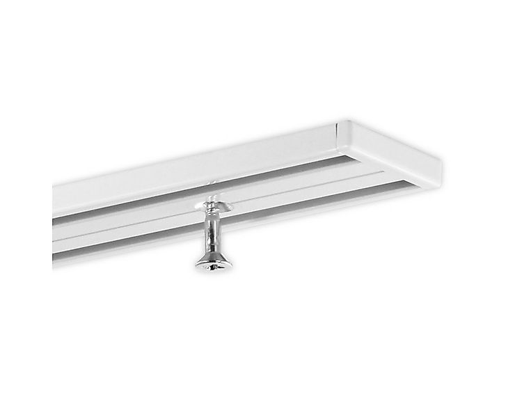 Gardineum Gardinenschiene Vorhangschiene, 2-läufig, vorgebohrt, ab 2 m mitt günstig online kaufen