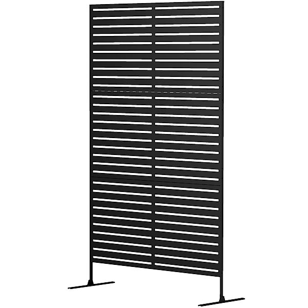 Outsunny Raumteiler 3-teilig 122 x 198 cm Freistehend Paravent in Lamellen, günstig online kaufen