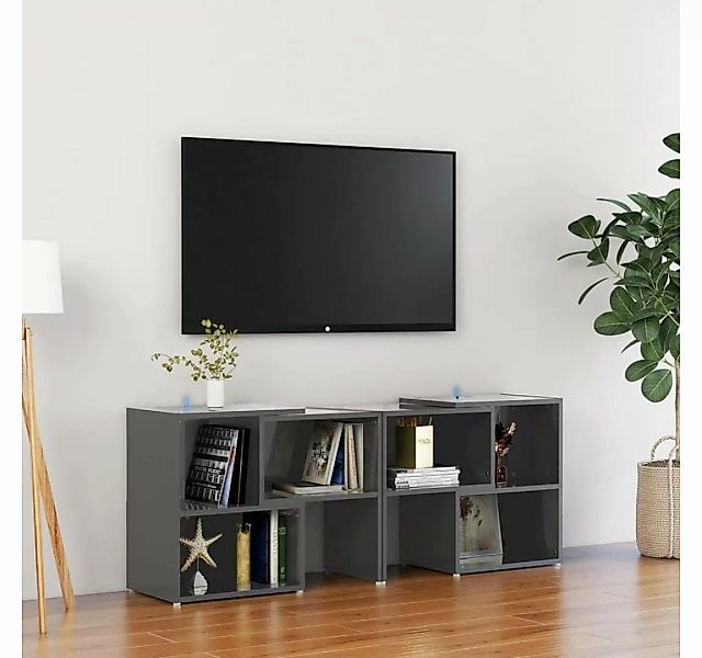 furnicato TV-Schrank Hochglanz-Grau 104x30x52cm Holzwerkstoff günstig online kaufen