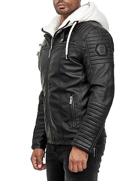 RedBridge Lederimitatjacke in Lederoptik mit Kapuzen-Einsatz und Stepp-Deta günstig online kaufen