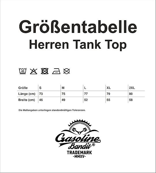 GASOLINE BANDIT® Tanktop für Hot-Rod Biker Racer Motorrad Fans: Classic Thr günstig online kaufen