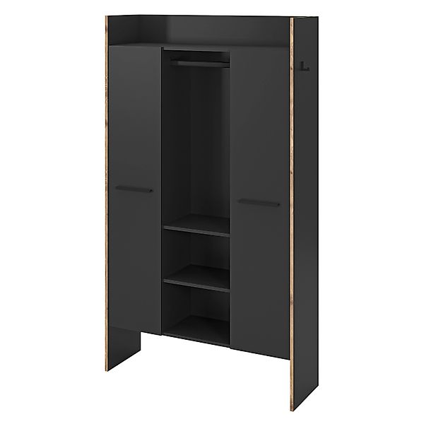 Inn.Furn Garderobe Salud in Grau und Nox Eiche 105 x 189 cm Salud günstig online kaufen