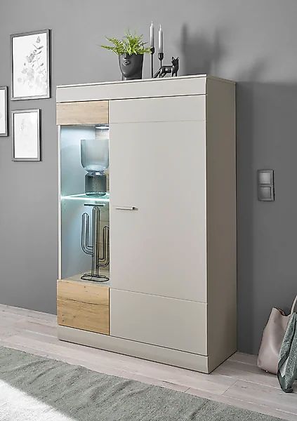 INOSIGN Vitrine "SCARA" mit Applikation Zinneiche Dekor, Breite 90 cm, mit günstig online kaufen