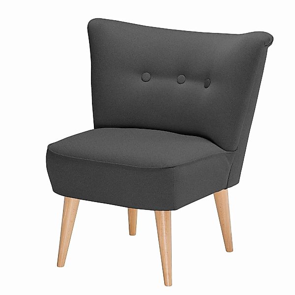 home24 Mørteens Sessel Bumberry Dunkelgrau Webstoff 72x80x64 cm (BxHxT) günstig online kaufen