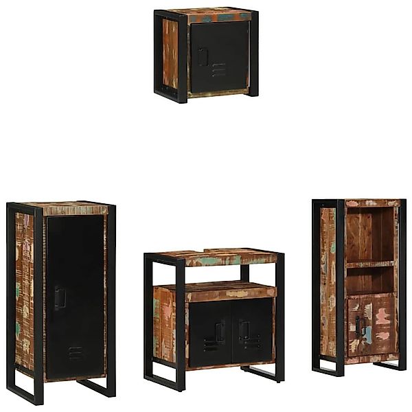 vidaXL Badezimmermöbel-Set 4-Tlg Braun Massivholz 3305645 günstig online kaufen