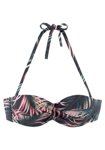 LASCANA Bügel-Bandeau-Bikini-Top Reese, im Palmendesign günstig online kaufen