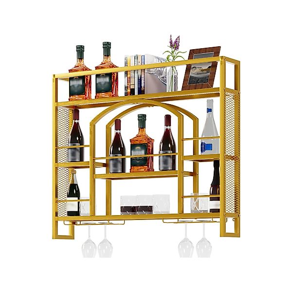 UEV Weinregal Mit LED-Beleuchtung Gold Bogen, günstig online kaufen