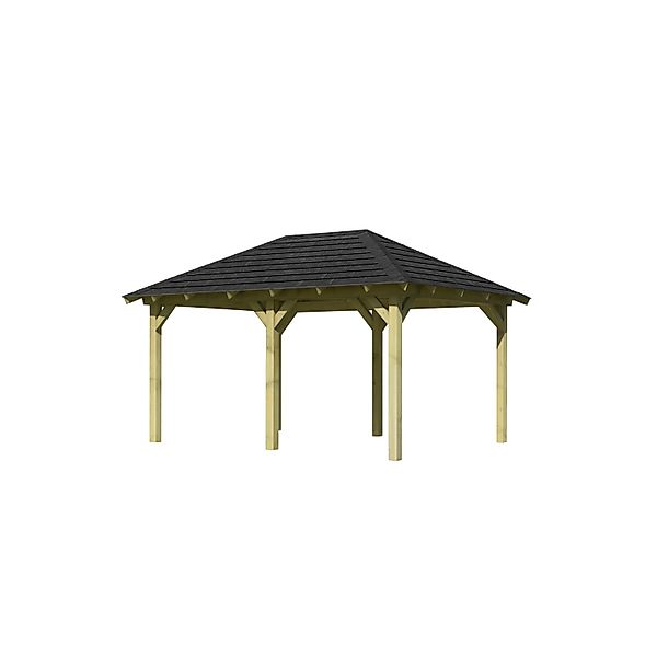 CHILLROI Pavillon Jalingo 2 Set KDI Inklusive Schindeln Schwarz Premium günstig online kaufen