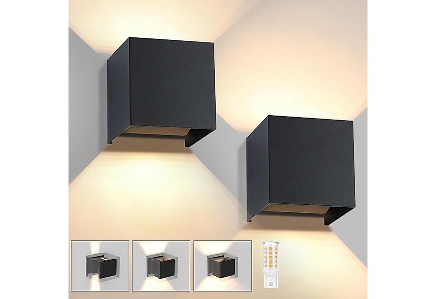 Nettlife Wandleuchte Up Down G9 Flurlampe-2ER, LED fest integriert, Warmwei günstig online kaufen