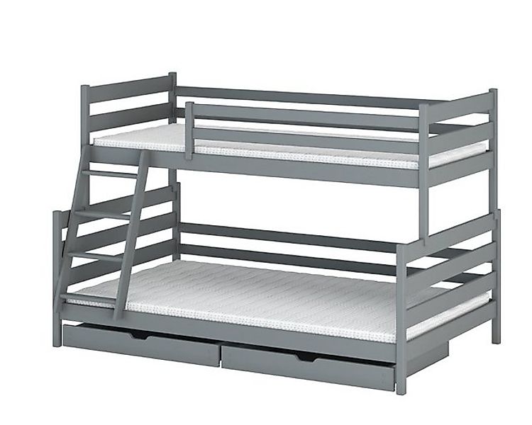 Deine Möbel 24 Etagenbett FRANZ aus Massivholz 90x200 120x200 cm Funktionsb günstig online kaufen
