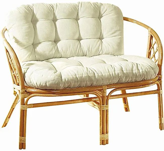 Home affaire Sitzbank aus handgeflochtenem Rattan, mit Kissen günstig online kaufen