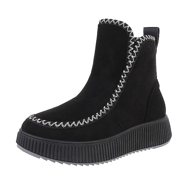 Ital-Design Damen Freizeit Plateaustiefelette (87214681) Flach günstig online kaufen