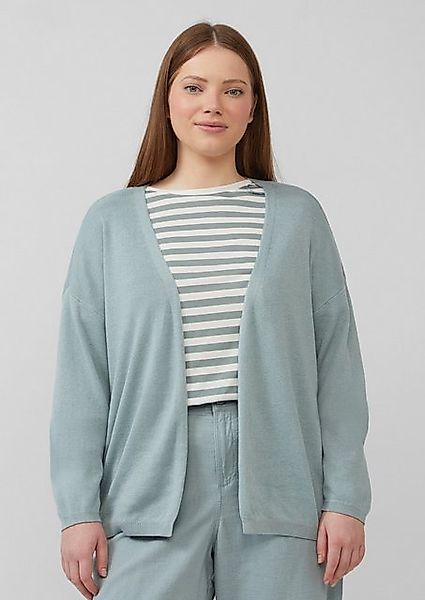 QS Strickjacke Strickjacke mit überschnittener Schulter günstig online kaufen