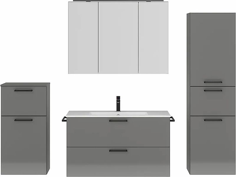 nobilia Badmöbel-Set "Tolvina", (4 St., vormontiert, mit Soft-Close), inkl. günstig online kaufen