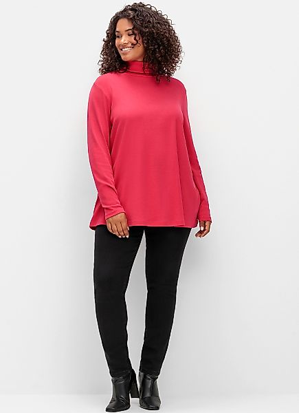 Sheego T-Shirt Rollkragenshirt günstig online kaufen