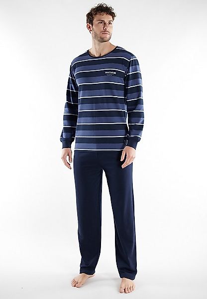 TOM TAILOR Schlafanzug Rhodos (2 tlg) Langarm, Rundhalsausschnitt, gestreif günstig online kaufen