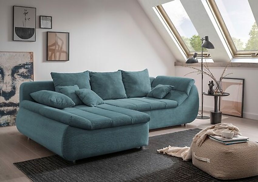 INOSIGN Ecksofa »Imola, bequem, aktuelle Steppung im Sitz, L-Form, Breite 2 günstig online kaufen
