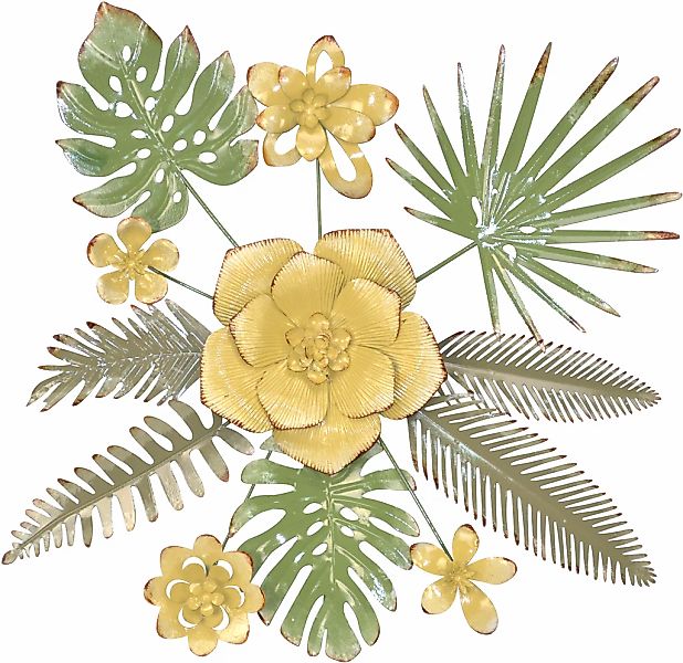 HOFMANN LIVING AND MORE Wanddekoobjekt "Wanddekoration" Florale Metalldeko günstig online kaufen