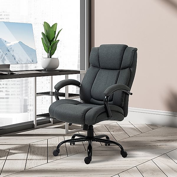 Vinsetto Bürostuhl, Ergonomischer Chefsessel, Gepolsterter Schreibtischstuh günstig online kaufen