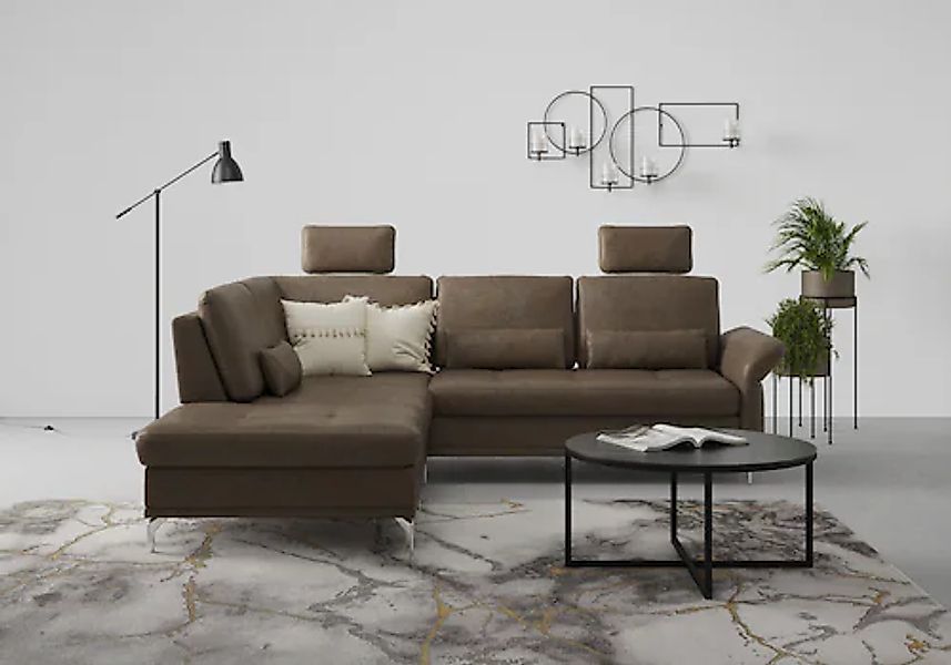 Home affaire Ecksofa »Palm Beach L-Form« Federkern, mit Sitztiefenverstellu günstig online kaufen