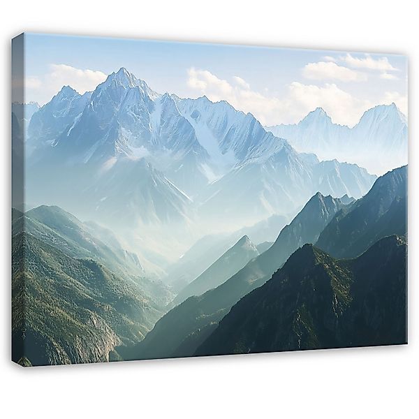 Wallarena Leinwandbild Berge Grün Natur Landschaft günstig online kaufen