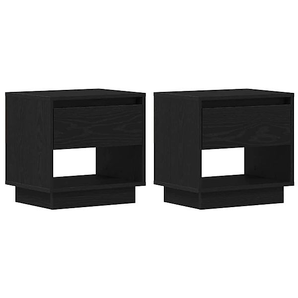 vidaXL Nachttisch 2 Stk Schwarze Eiche 45 x 34 x 44 cm Holzwerkstoff 863338 günstig online kaufen