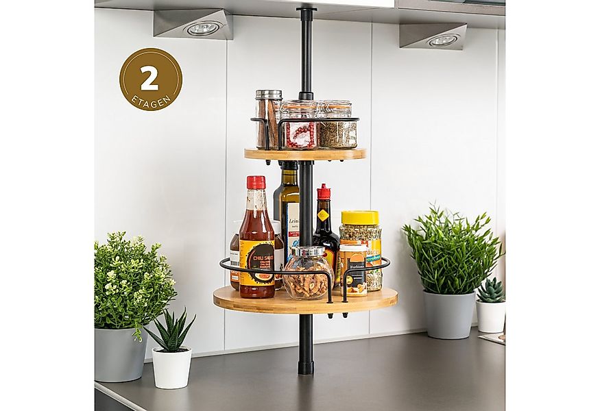 bremermann Spannregal Teleskop-Regal, rund, Teleskopgewürzregal, 2 Regale, günstig online kaufen