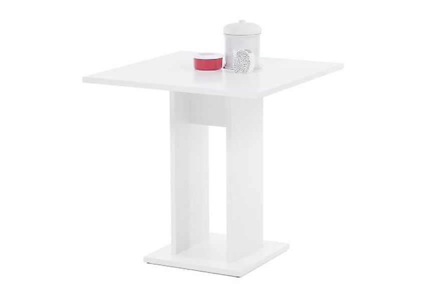 Esstisch 75x75 cm Weiß Dekor günstig online kaufen