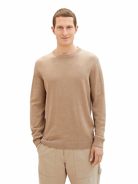 Tom Tailor Herren Rundhals Pullover BASIC CREWNECK KNIT - Relaxed Fit günstig online kaufen