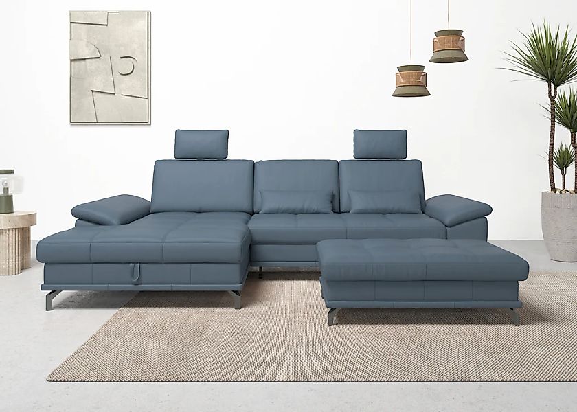 Places of Style Ecksofa Costello, mit Sitztiefenverstellung und Armlehnfunk günstig online kaufen