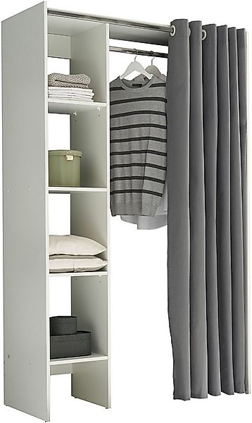 Schlafkontor Kleiderschrank Jenke mit Stoffvorhang Allzweckkleiderschrank günstig online kaufen