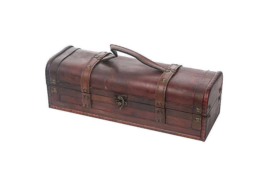HMF Geschenkbox Deko Geschenk aus Holz für 1 Weinflasche, Querformat, Spani günstig online kaufen