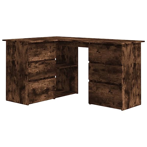 vidaXL Eckschreibtisch Räuchereiche 145x100x76 cm Holzwerkstoff 815441 günstig online kaufen